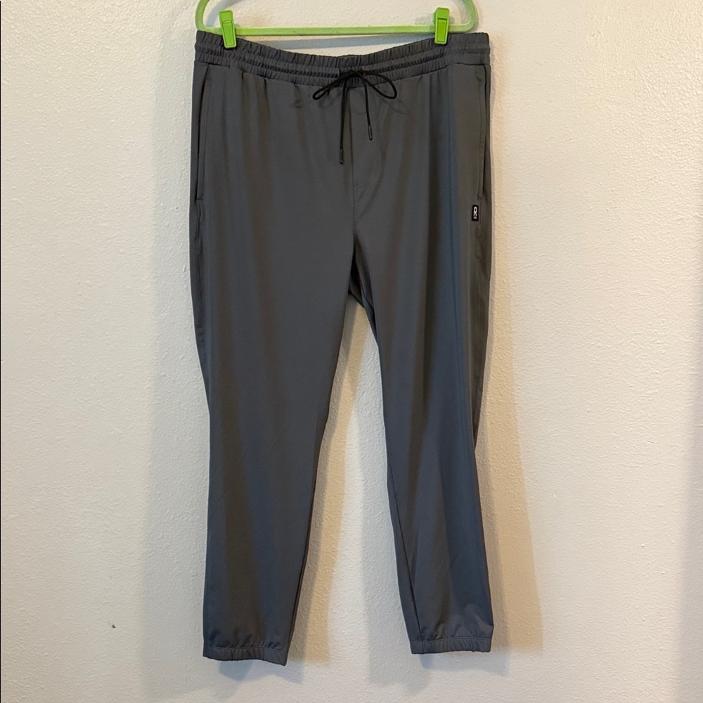 Rhône Warm Up Tech Joggers Gray Drawstring Pants Men's Size XL‎